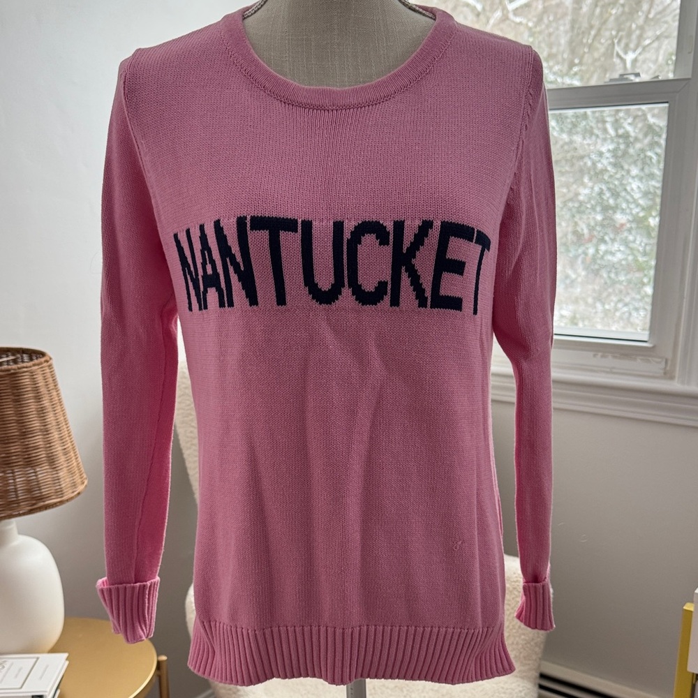 Nantucket Pink Crew Neck Sweater